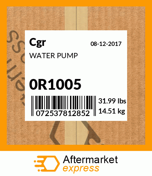 WATER PUMP 0R1005