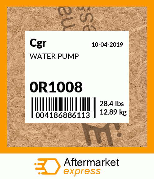 WATER PUMP 0R1008
