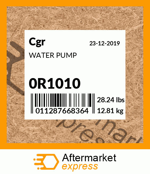 WATER PUMP 0R1010