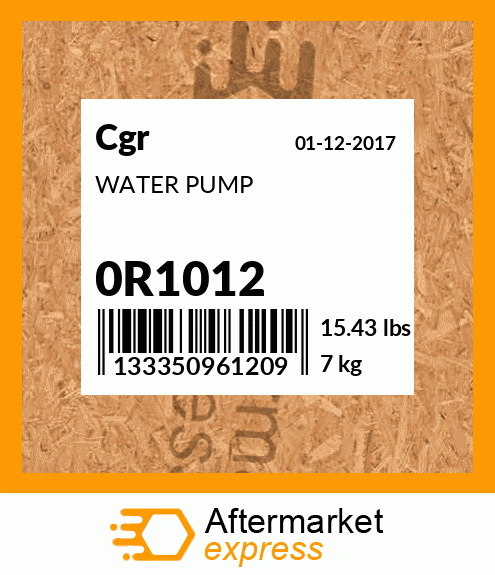 WATER PUMP 0R1012
