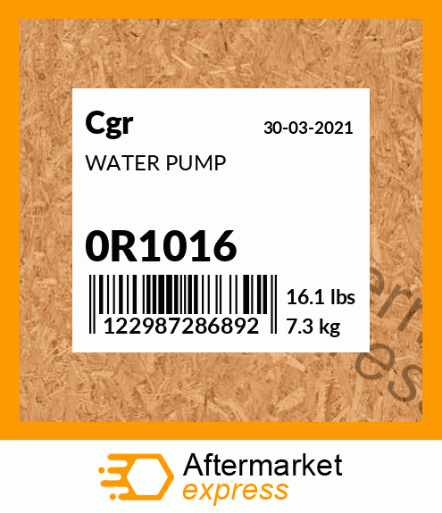 WATER PUMP 0R1016