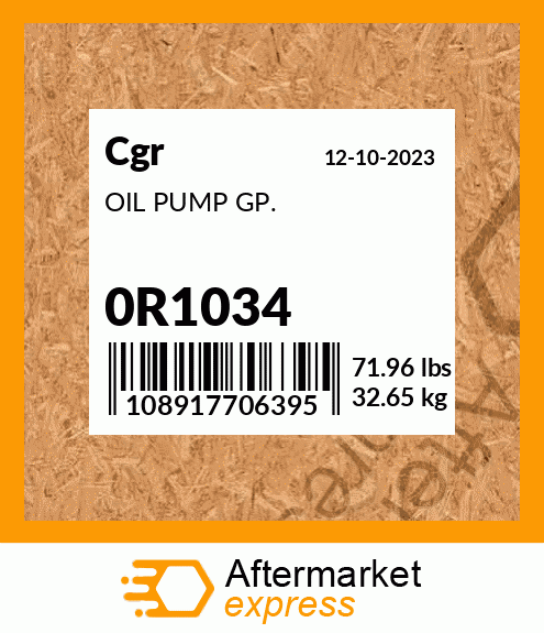 OIL PUMP GP. 0R1034
