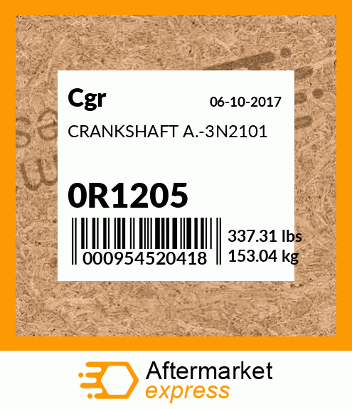 CRANKSHAFT A.-3N2101 0R1205