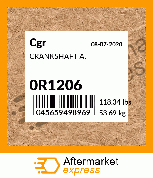 CRANKSHAFT A. 0R1206