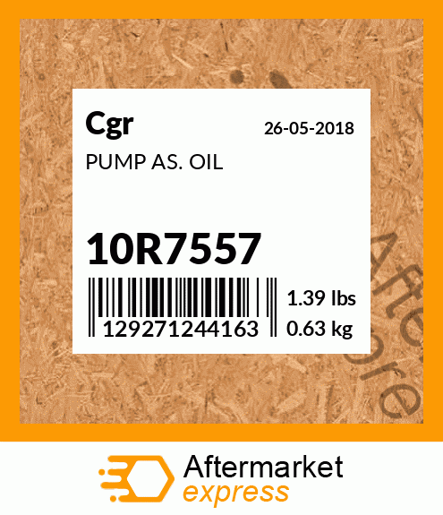 PUMP AS. OIL 10R7557