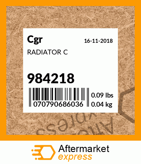 RADIATOR C 984218