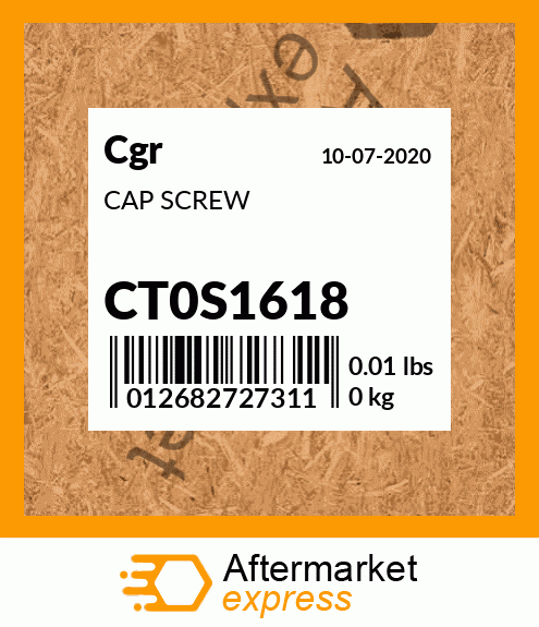 CAP SCREW CT0S1618