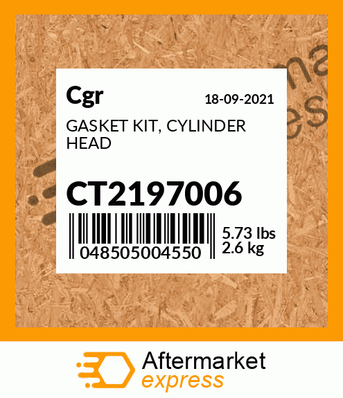 GASKET KIT, CYLINDER HEAD CT2197006