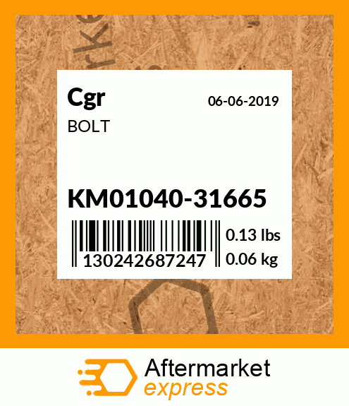 BOLT KM01040-31665
