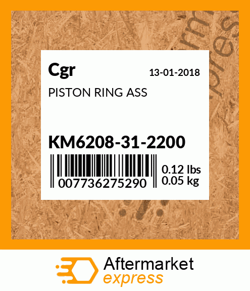 PISTON RING ASS KM6208-31-2200