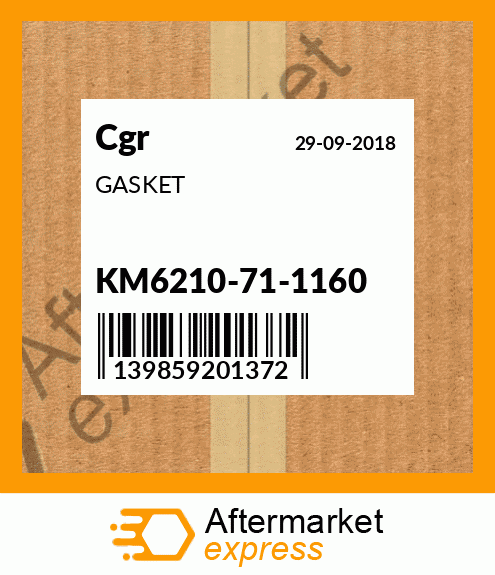GASKET KM6210-71-1160