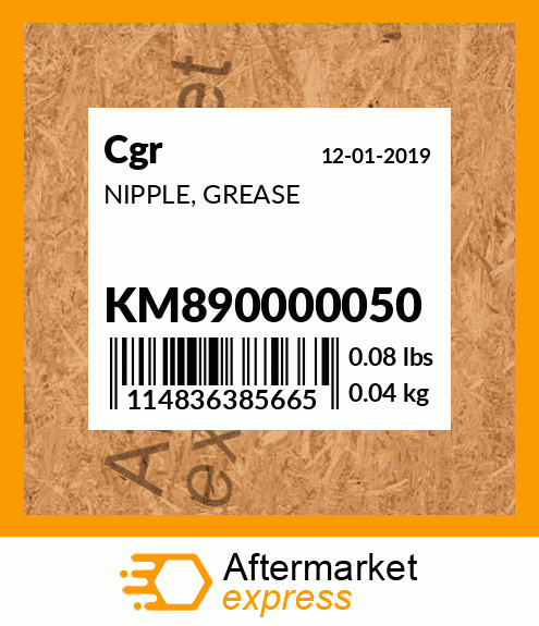 NIPPLE, GREASE KM890000050