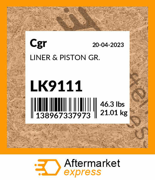 LINER & PISTON GR. LK9111