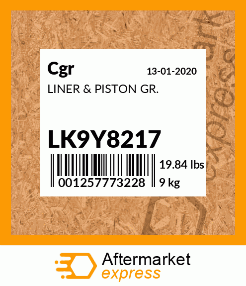 LINER & PISTON GR. LK9Y8217