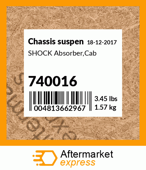 SHOCK Absorber,Cab 740016