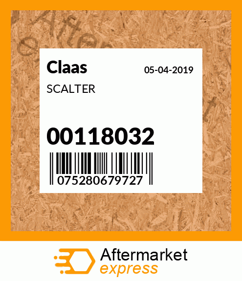SCALTER 00118032
