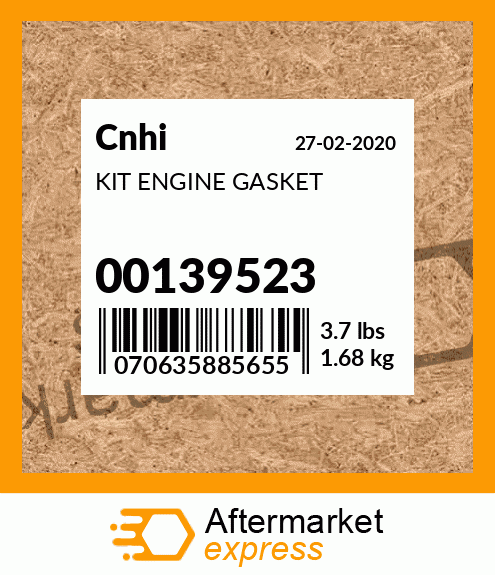 KIT ENGINE GASKET 00139523