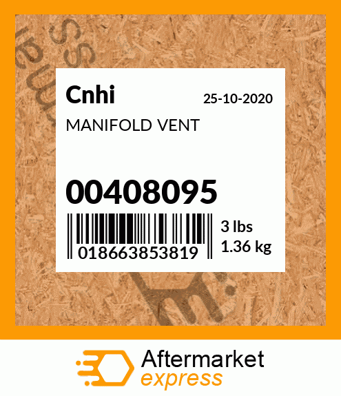 MANIFOLD VENT 00408095