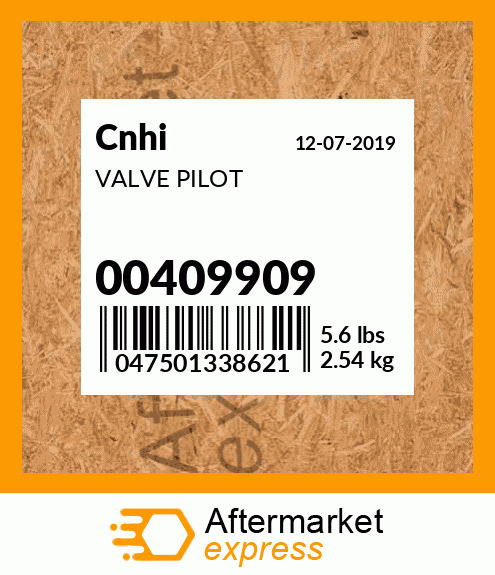 VALVE PILOT 00409909