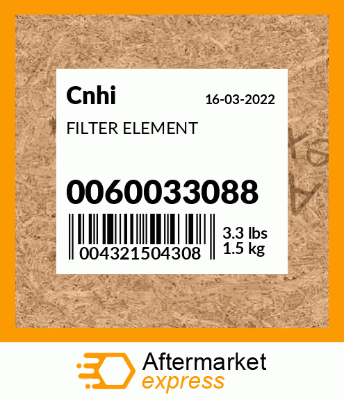 FILTER ELEMENT 0060033088