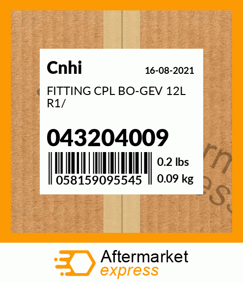 FITTING CPL BO-GEV 12L R1/ 043204009