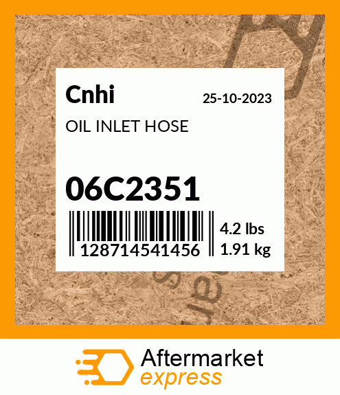 OIL INLET HOSE 06C2351