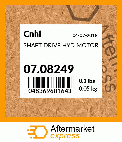 SHAFT DRIVE HYD MOTOR 07.08249