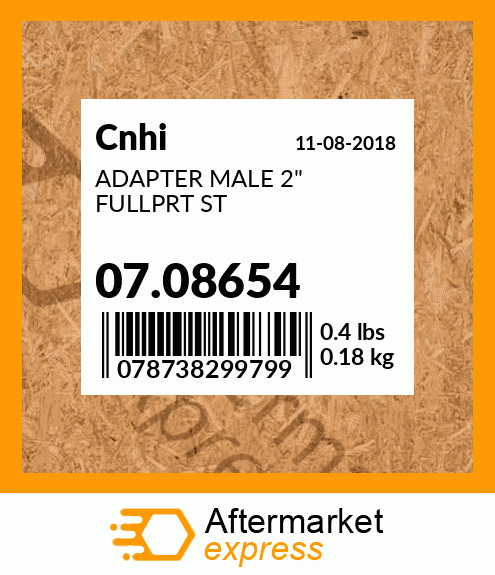 ADAPTER MALE 2" FULLPRT ST 07.08654