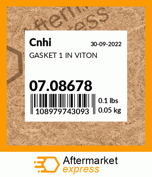 GASKET 1 IN VITON 07.08678