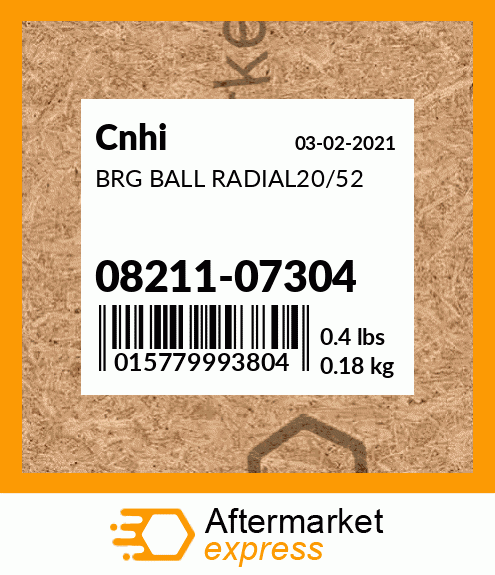 BRG BALL RADIAL20/52 08211-07304