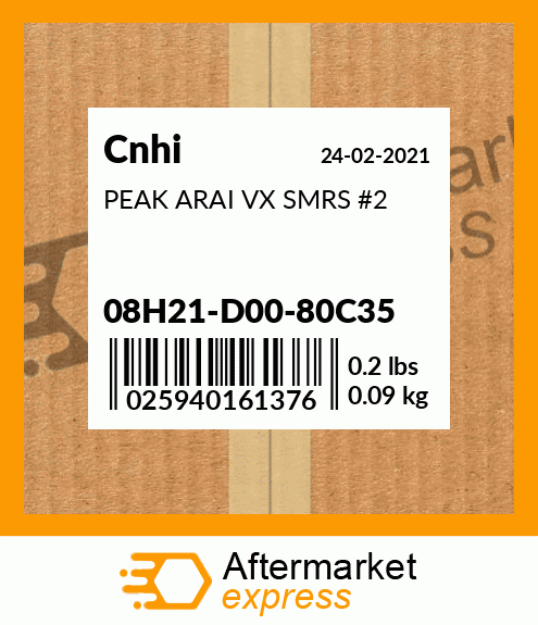 PEAK ARAI VX SMRS #2 08H21-D00-80C35