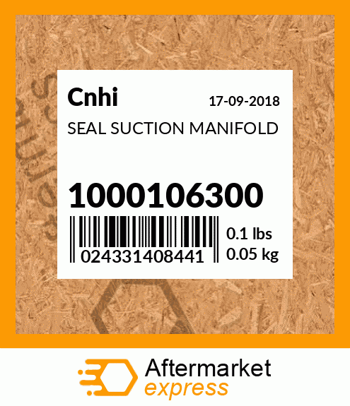 SEAL SUCTION MANIFOLD 1000106300