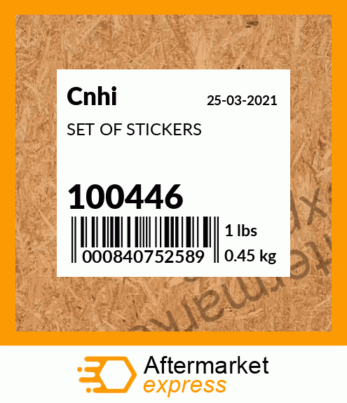 SET OF STICKERS 100446