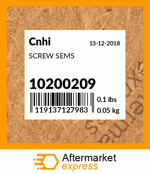 SCREW SEMS 10200209