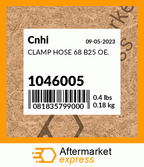 CLAMP HOSE 68 B25 OE. 1046005