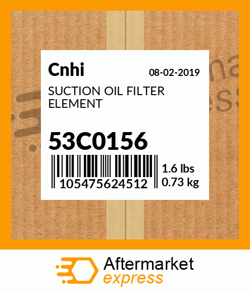 SUCTION OIL FILTER ELEMENT 53C0156