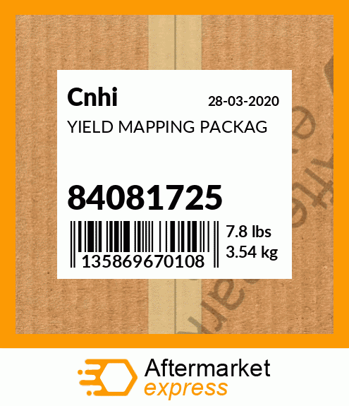 YIELD MAPPING PACKAG 84081725