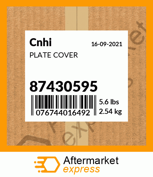 PLATE COVER 87430595