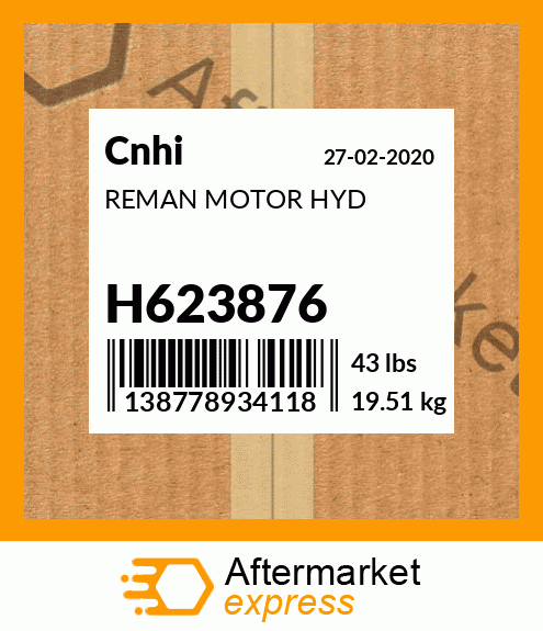 REMAN MOTOR HYD H623876