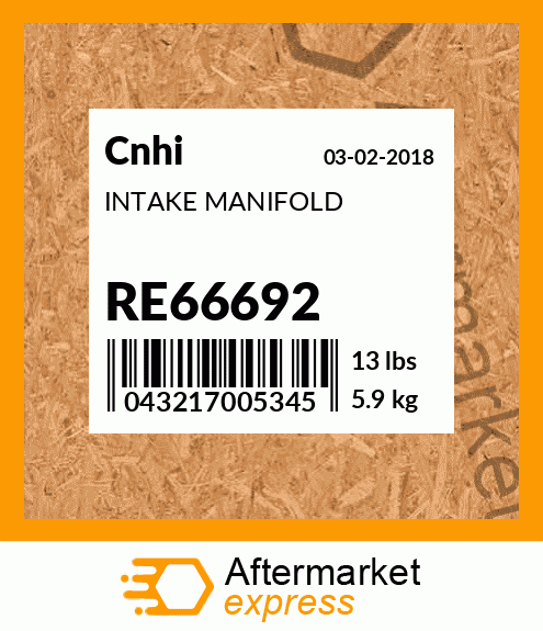 INTAKE MANIFOLD RE66692