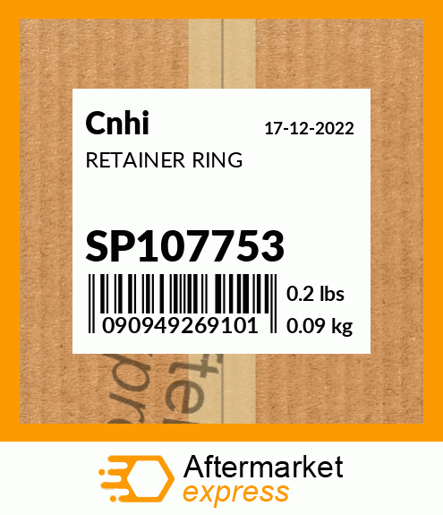 RETAINER RING SP107753