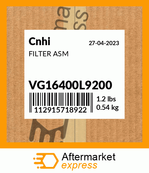 FILTER ASM VG16400L9200