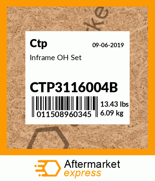 Inframe OH Set CTP3116004B