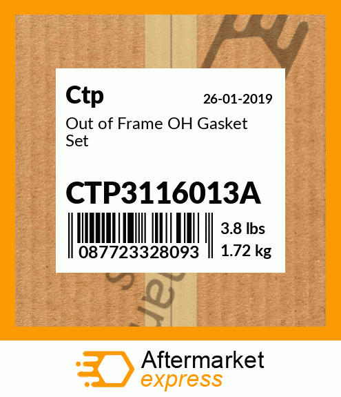 Out of Frame OH Gasket Set CTP3116013A