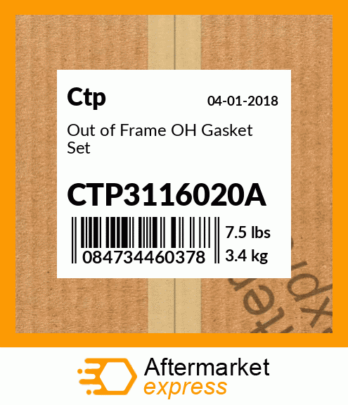 Out of Frame OH Gasket Set CTP3116020A