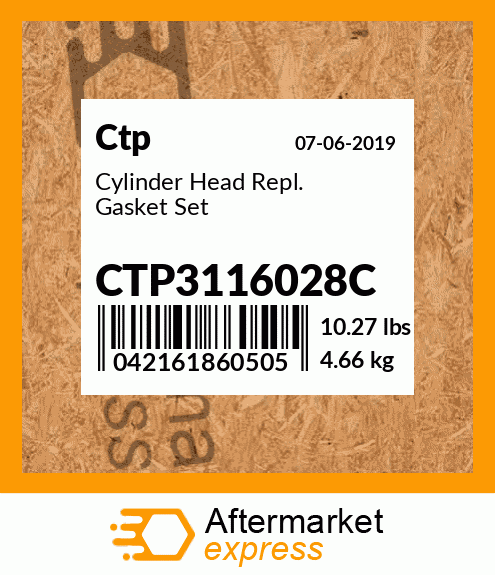 Cylinder Head Repl. Gasket Set CTP3116028C