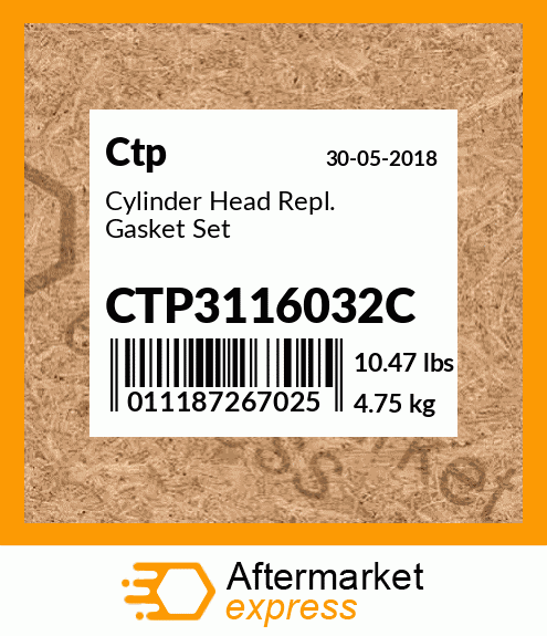 Cylinder Head Repl. Gasket Set CTP3116032C