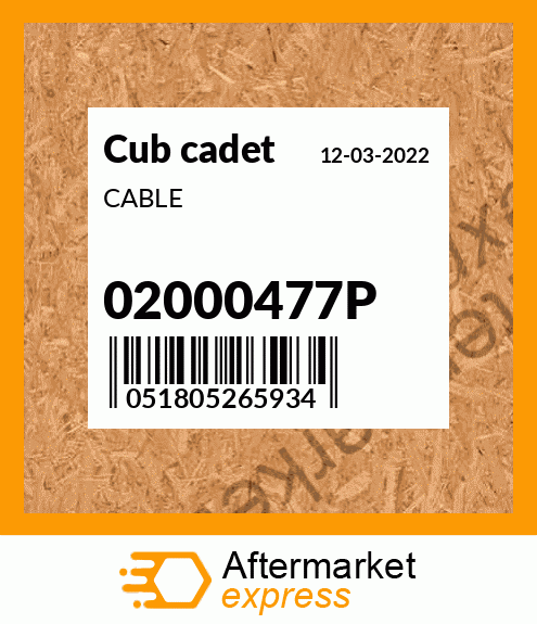 CABLE 02000477P