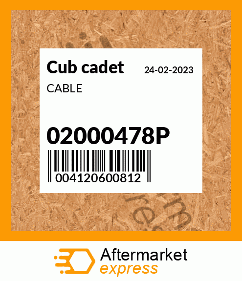 CABLE 02000478P