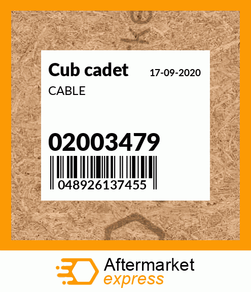 CABLE 02003479